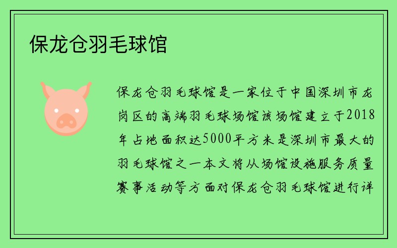 保龙仓羽毛球馆