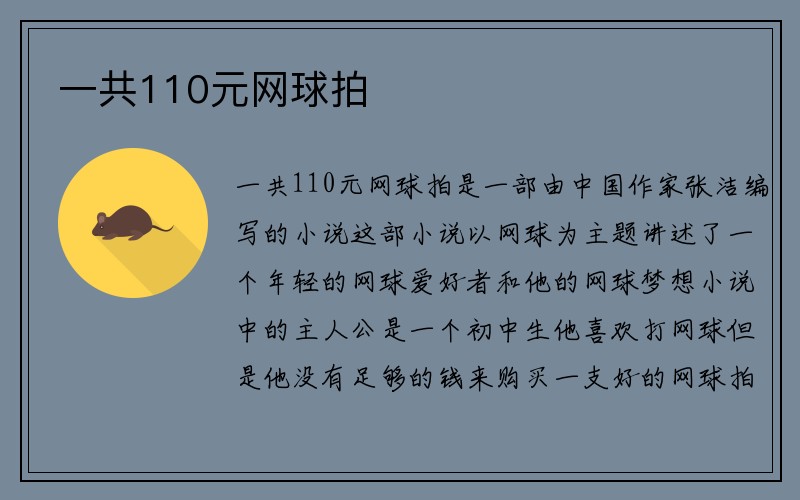 一共110元网球拍